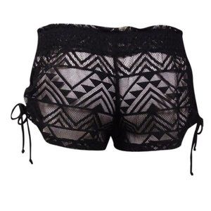 Miken Black Ladies shorts swim cover-up XS